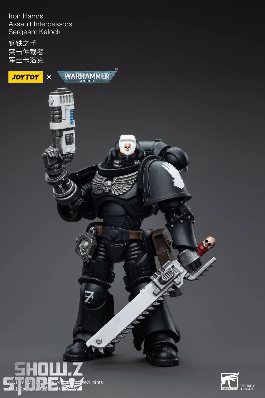 JoyToy Source 1/18 Warhammer 40K Iron Hands Intercessors Sergeant Kalock 4 JoyToy Source 1/18 Warhammer 40K Iron Hands Intercessors Sergeant Kalock - Image 2
