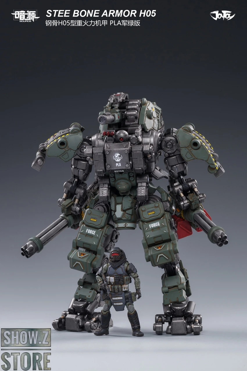 JoyToy Source 1/25 H05 Steel Bone Attack Mecha Military Green Color W/ Pilot 7 JoyToy Source 1/25 H05 Steel Bone Attack Mecha Military Green Color W/ Pilot - Image 5