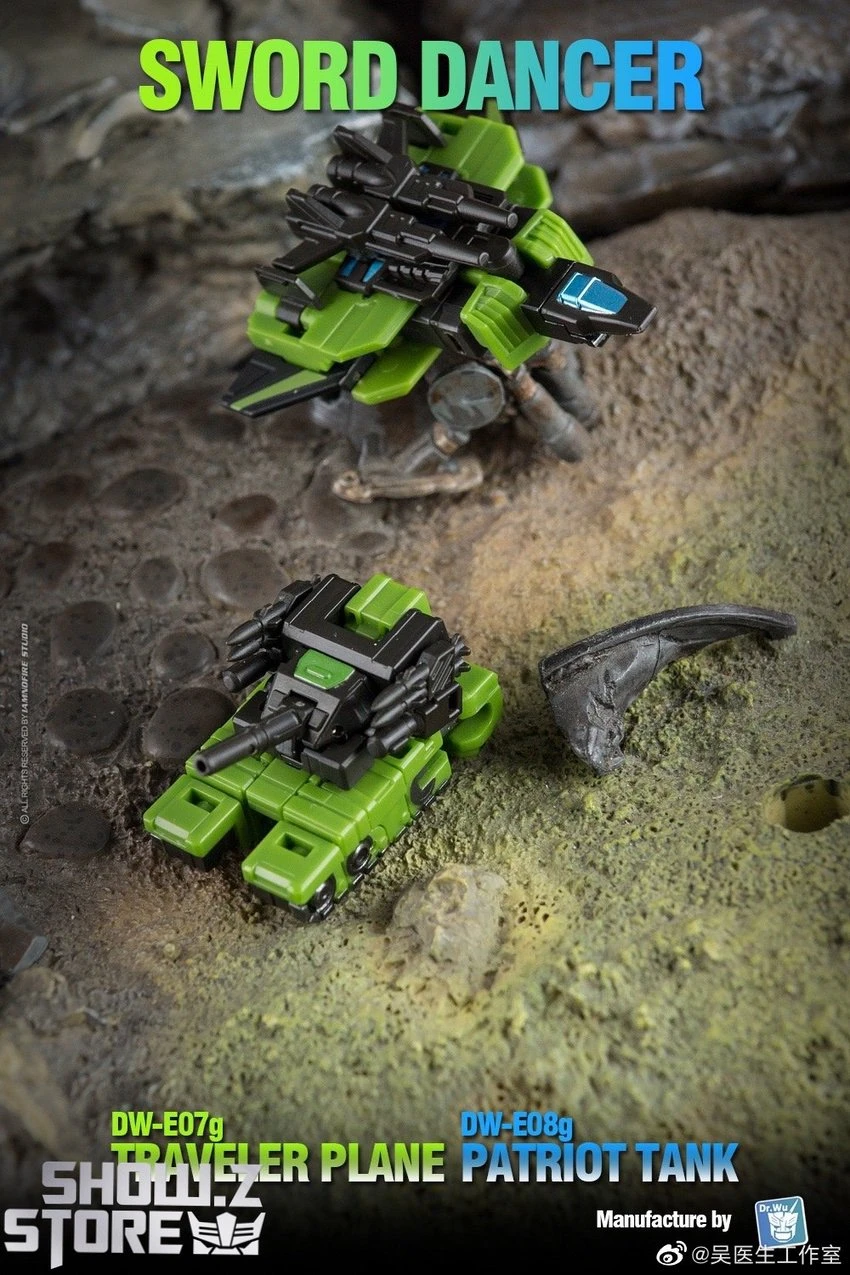 Dr.Wu Sword Dancer Slamdance DW-E07G Traveler Plane Raindance & DW-E08G Patriot Tank Grandslam Set Of 2 Green Version 10 Dr.Wu Sword Dancer Slamdance DW-E07G Traveler Plane Raindance & DW-E08G Patriot Tank Grandslam Set Of 2 Green Version - Image 8