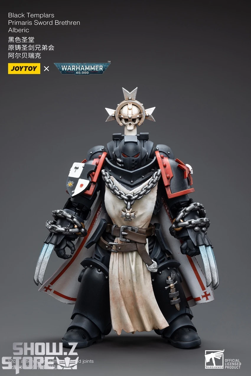 JoyToy Source 1/18 Warhammer 40K Black Templars Primaris Sword Brethren Alberic 7 JoyToy Source 1/18 Warhammer 40K Black Templars Primaris Sword Brethren Alberic - Image 5