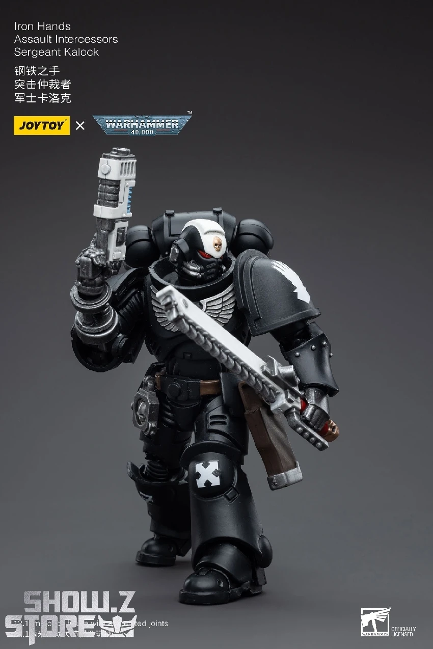 JoyToy Source 1/18 Warhammer 40K Iron Hands Intercessors Sergeant Kalock 8 JoyToy Source 1/18 Warhammer 40K Iron Hands Intercessors Sergeant Kalock - Image 6