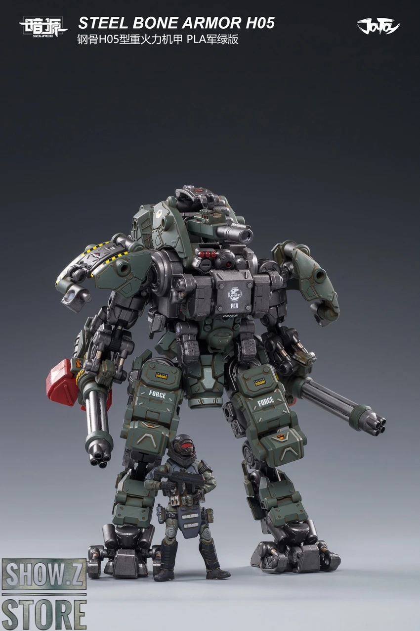 JoyToy Source 1/25 H05 Steel Bone Attack Mecha Military Green Color W/ Pilot 6 JoyToy Source 1/25 H05 Steel Bone Attack Mecha Military Green Color W/ Pilot - Image 4