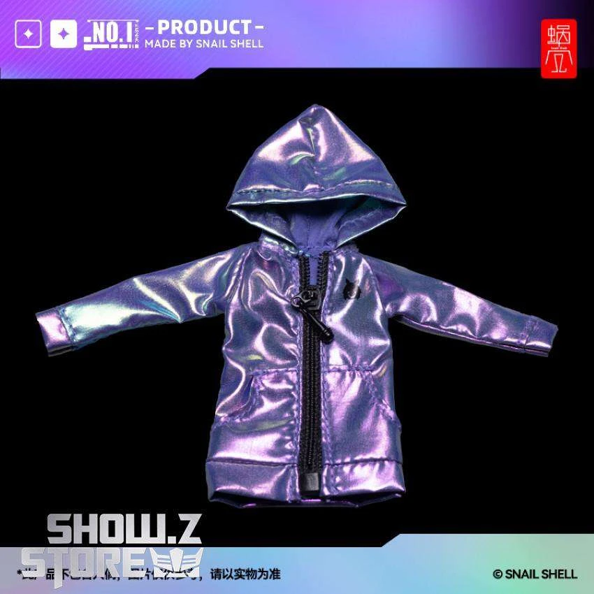 Snail Shell Dazzling Blue & Purple Cloth Coat For 1/10 & 1/12 Mecha Girl 4 Snail Shell Dazzling Blue & Purple Cloth Coat For 1/10 & 1/12 Mecha Girl - Image 2