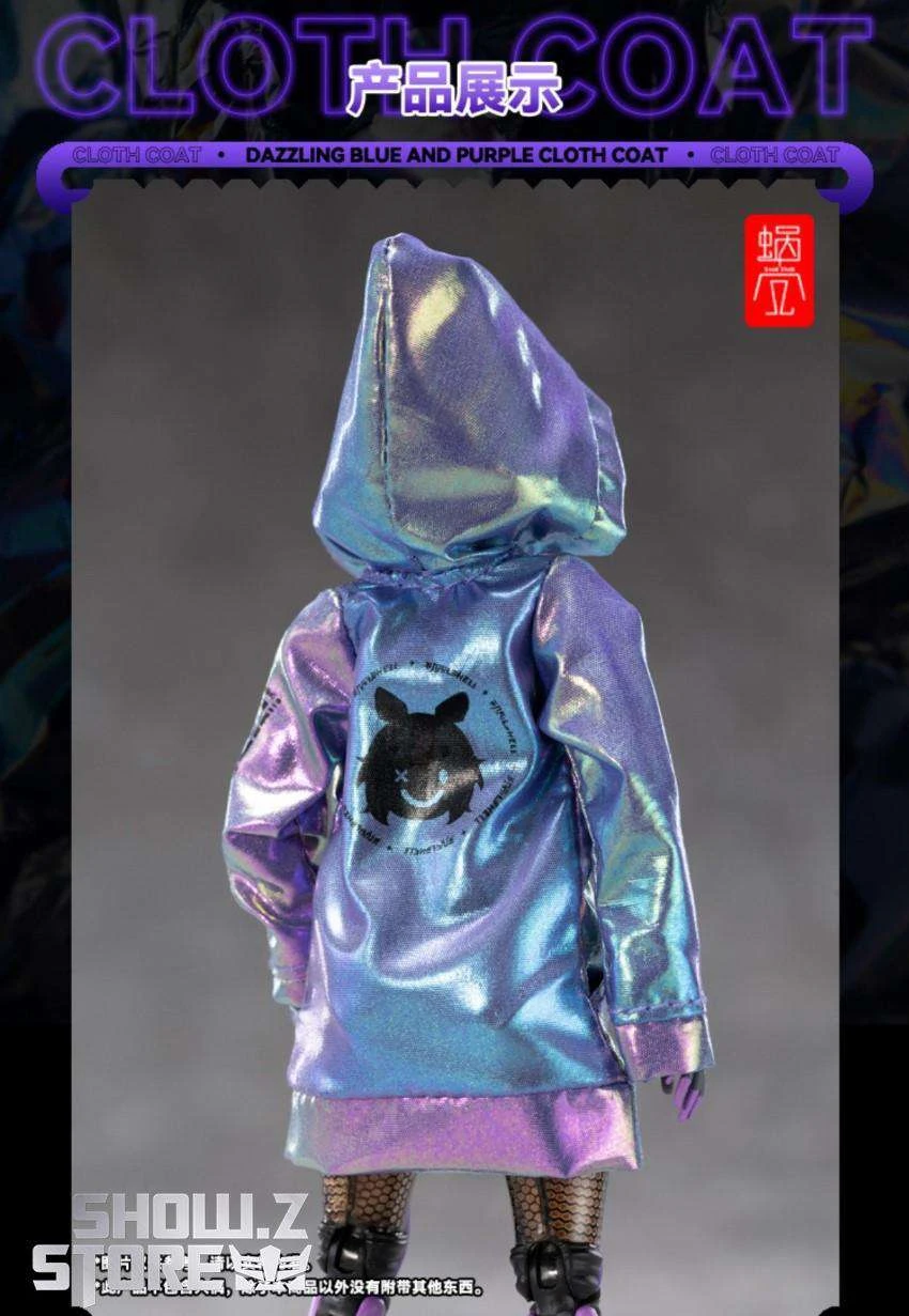 Snail Shell Dazzling Blue & Purple Cloth Coat For 1/10 & 1/12 Mecha Girl 9 Snail Shell Dazzling Blue & Purple Cloth Coat For 1/10 & 1/12 Mecha Girl - Image 7