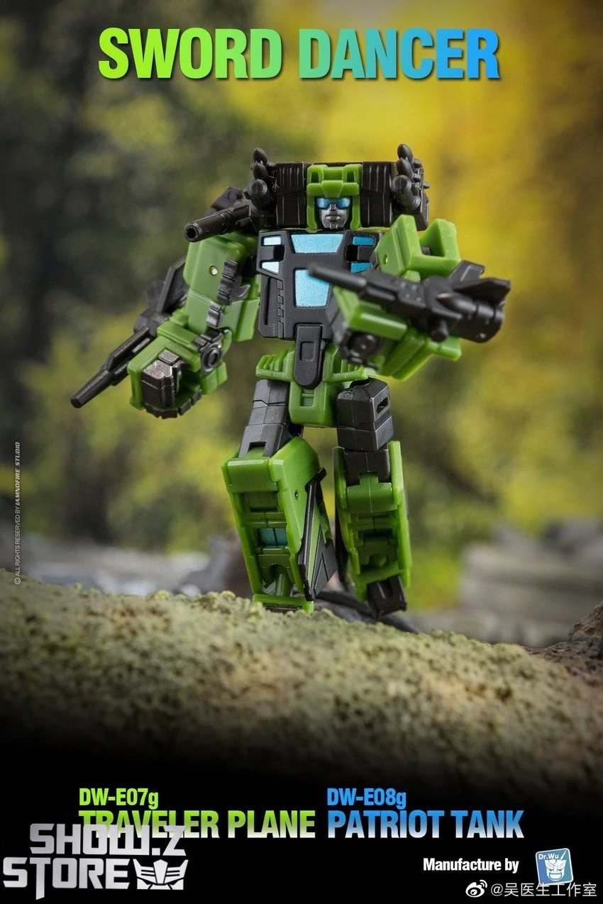 Dr.Wu Sword Dancer Slamdance DW-E07G Traveler Plane Raindance & DW-E08G Patriot Tank Grandslam Set Of 2 Green Version 4 Dr.Wu Sword Dancer Slamdance DW-E07G Traveler Plane Raindance & DW-E08G Patriot Tank Grandslam Set Of 2 Green Version - Image 2