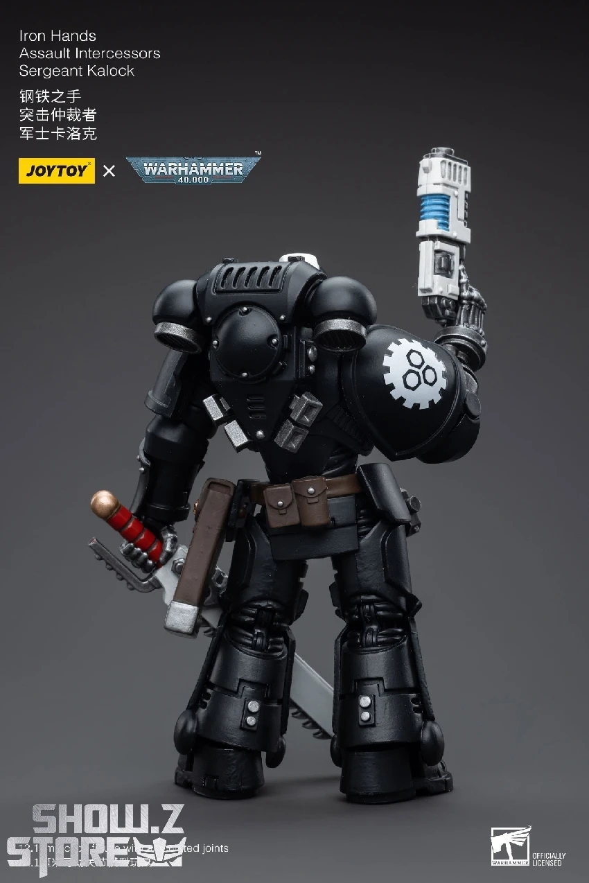 JoyToy Source 1/18 Warhammer 40K Iron Hands Intercessors Sergeant Kalock 7 JoyToy Source 1/18 Warhammer 40K Iron Hands Intercessors Sergeant Kalock - Image 5