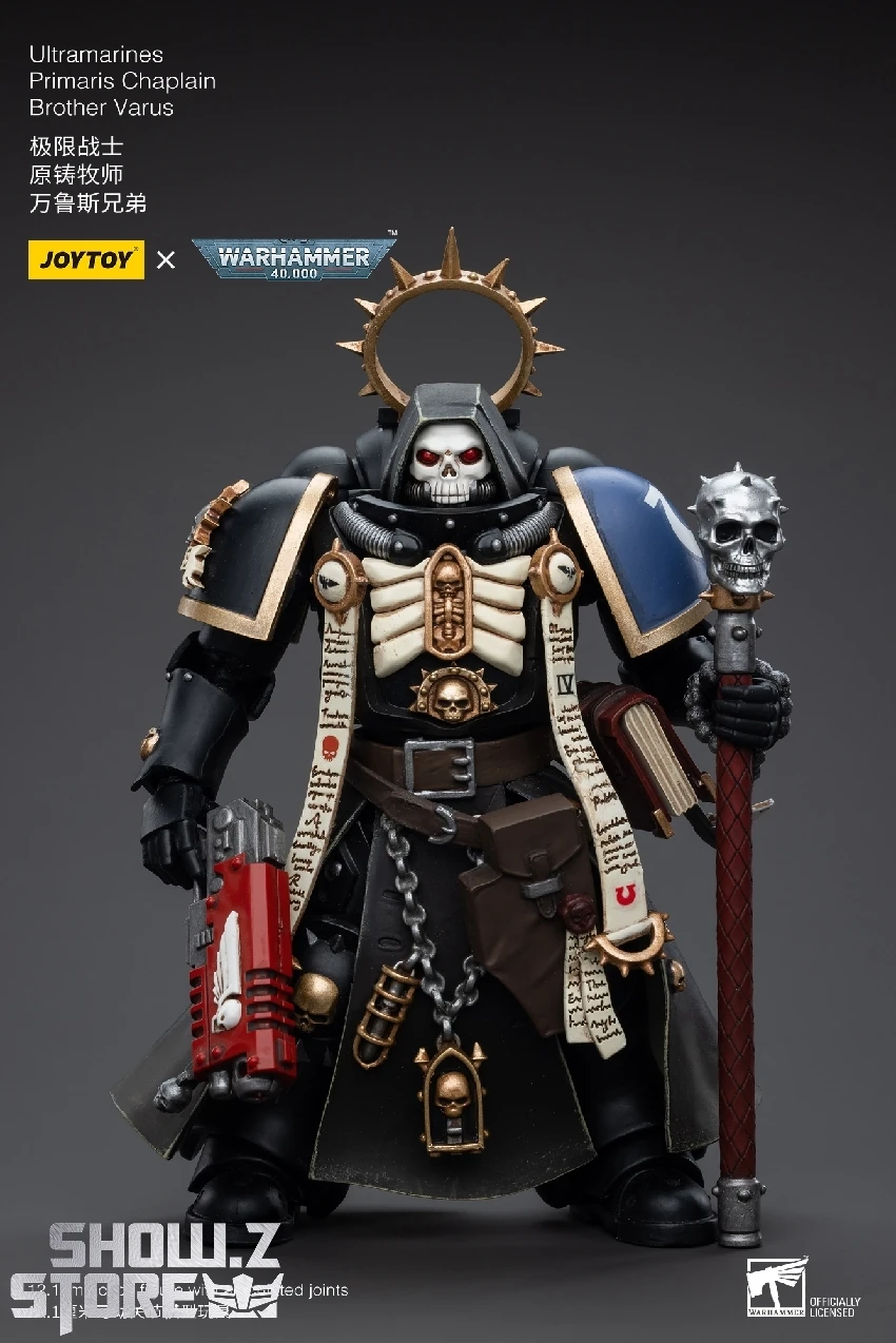 JoyToy Source 1/18 Warhammer 40K Ultramarines Primaris Chaplain Brother Varu 4 JoyToy Source 1/18 Warhammer 40K Ultramarines Primaris Chaplain Brother Varu - Image 2