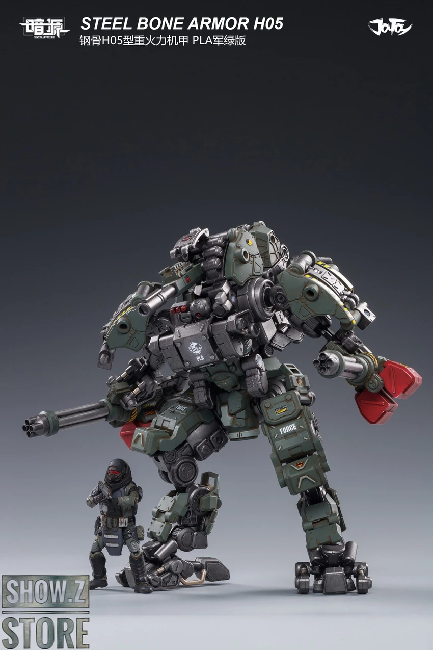 JoyToy Source 1/25 H05 Steel Bone Attack Mecha Military Green Color W/ Pilot 5 JoyToy Source 1/25 H05 Steel Bone Attack Mecha Military Green Color W/ Pilot - Image 3
