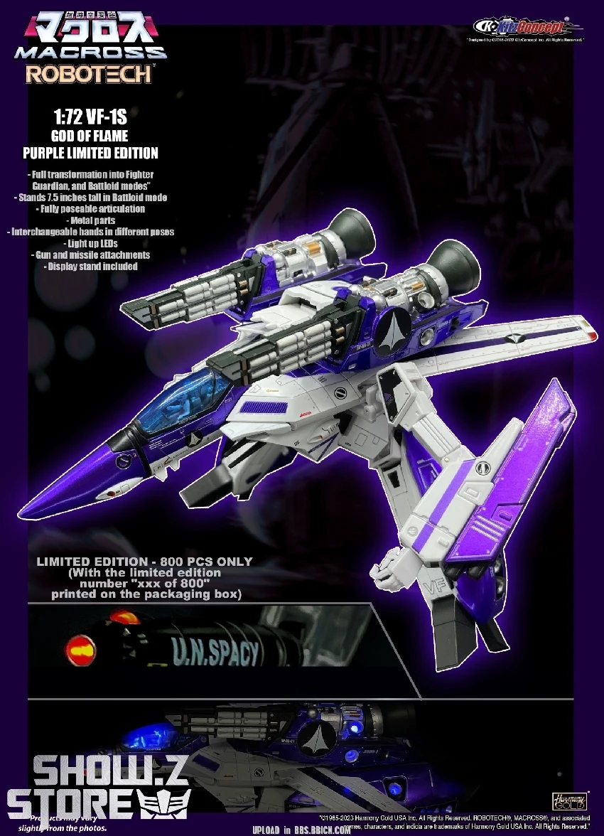 KitzConcept 1/72 Macross VF-1S God Of Flame Purple Limited Edition W/ Fast Pack Armor 13 KitzConcept 1/72 Macross VF-1S God Of Flame Purple Limited Edition W/ Fast Pack Armor - Image 11