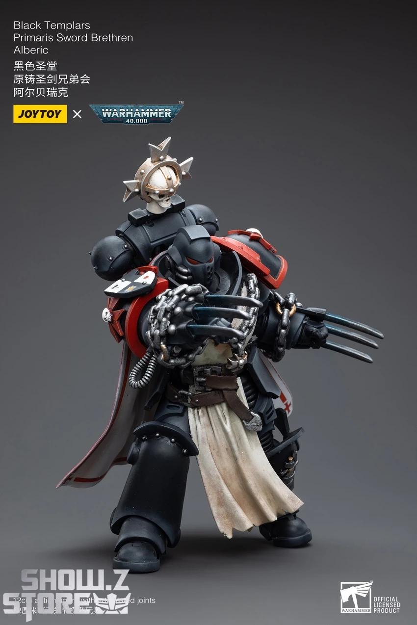 JoyToy Source 1/18 Warhammer 40K Black Templars Primaris Sword Brethren Alberic 10 JoyToy Source 1/18 Warhammer 40K Black Templars Primaris Sword Brethren Alberic - Image 8