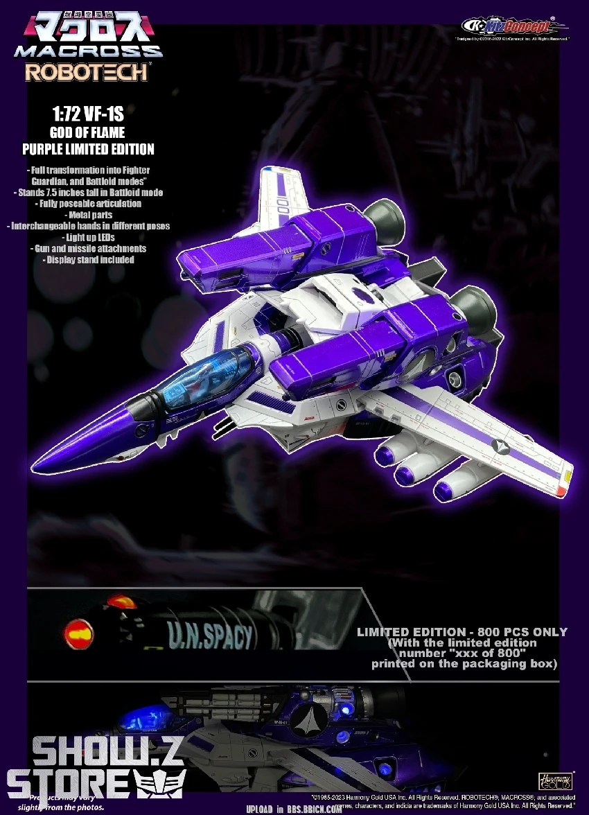 KitzConcept 1/72 Macross VF-1S God Of Flame Purple Limited Edition W/ Fast Pack Armor 15 KitzConcept 1/72 Macross VF-1S God Of Flame Purple Limited Edition W/ Fast Pack Armor - Image 13