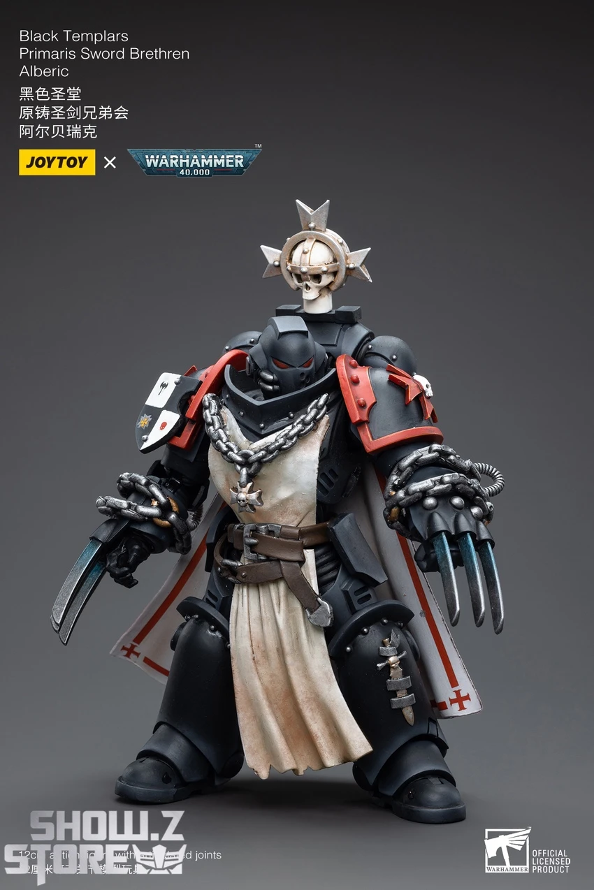 JoyToy Source 1/18 Warhammer 40K Black Templars Primaris Sword Brethren Alberic 6 JoyToy Source 1/18 Warhammer 40K Black Templars Primaris Sword Brethren Alberic - Image 4