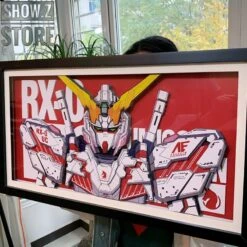 ChenFu Studio RX-0 Unicorn Gundam 3D Wall Art Decoration Picture -Toy Store bac553331e
