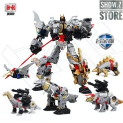 Black Mamba H6002-4B Raptor Slash & H6002-7B Robot Force Volcanicus Oversized Combiner Set Of 6 -Toy Store bbfd7109cb