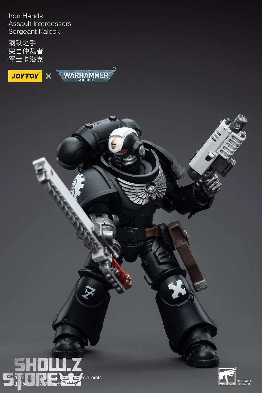 JoyToy Source 1/18 Warhammer 40K Iron Hands Intercessors Sergeant Kalock 11 JoyToy Source 1/18 Warhammer 40K Iron Hands Intercessors Sergeant Kalock - Image 9