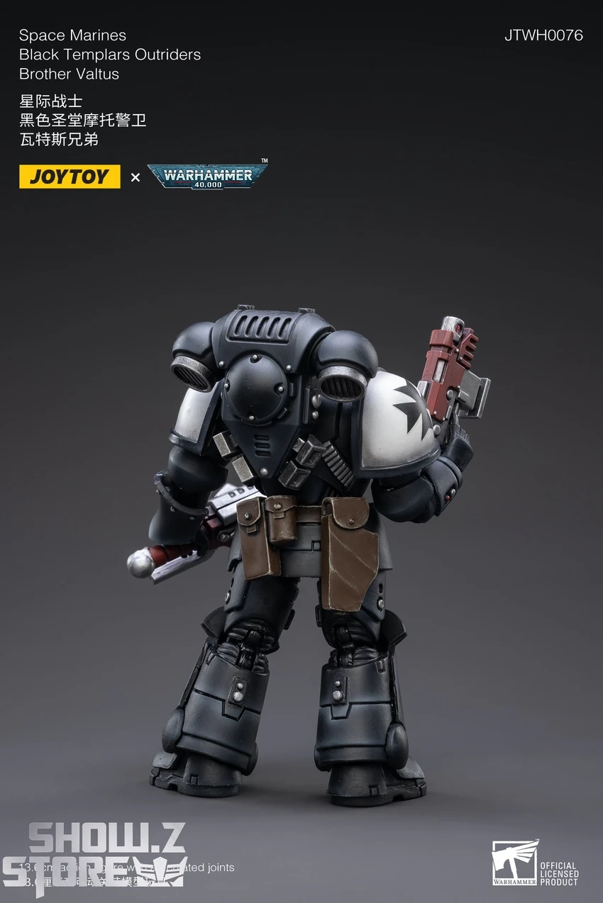JoyToy Source 1/18 Warhammer 40K Space Marines Black Templars Outriders Brother Valtus 5 JoyToy Source 1/18 Warhammer 40K Space Marines Black Templars Outriders Brother Valtus - Image 3