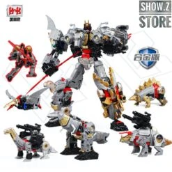 Black Mamba H6002-4B Raptor Slash & H6002-7B Robot Force Volcanicus Oversized Combiner Set Of 6 -Toy Store f06b11dc6a