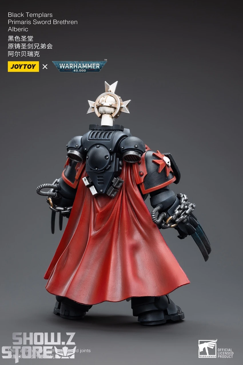 JoyToy Source 1/18 Warhammer 40K Black Templars Primaris Sword Brethren Alberic 5 JoyToy Source 1/18 Warhammer 40K Black Templars Primaris Sword Brethren Alberic - Image 3