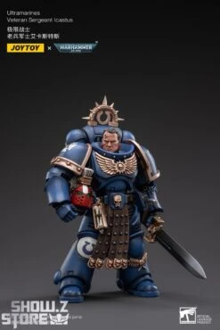 JoyToy Source 1/18 Warhammer 40K Space Ultramarines Veteran Sergeant Icastus -Toy Store ffd9642307